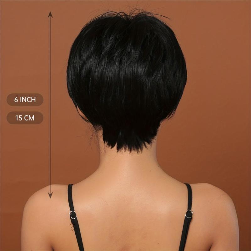 Synthetic Short Straight Hair Women's Wig for Daily Party Cosplay