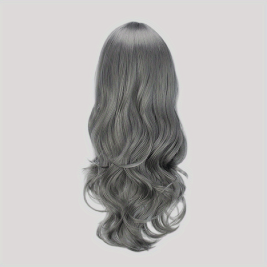 Long Curly Synthetic Wig with Bangs for Halloween Cosplay