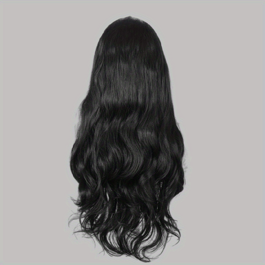 Long Curly Synthetic Wig with Bangs for Halloween Cosplay
