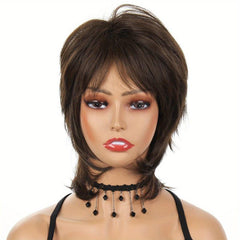 Short Straight Heat Resistant Wig for Women