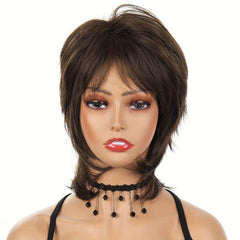 Short Straight Heat Resistant Wig for Women