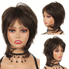 Short Straight Heat Resistant Wig for Women