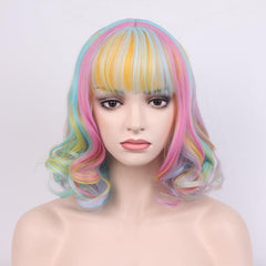 Shoulder Length Wavy Wig for Cosplay Party Use