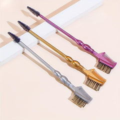 Eyelash Eyebrow Comb & Lash Shaper with 3 Spoolie Brushes