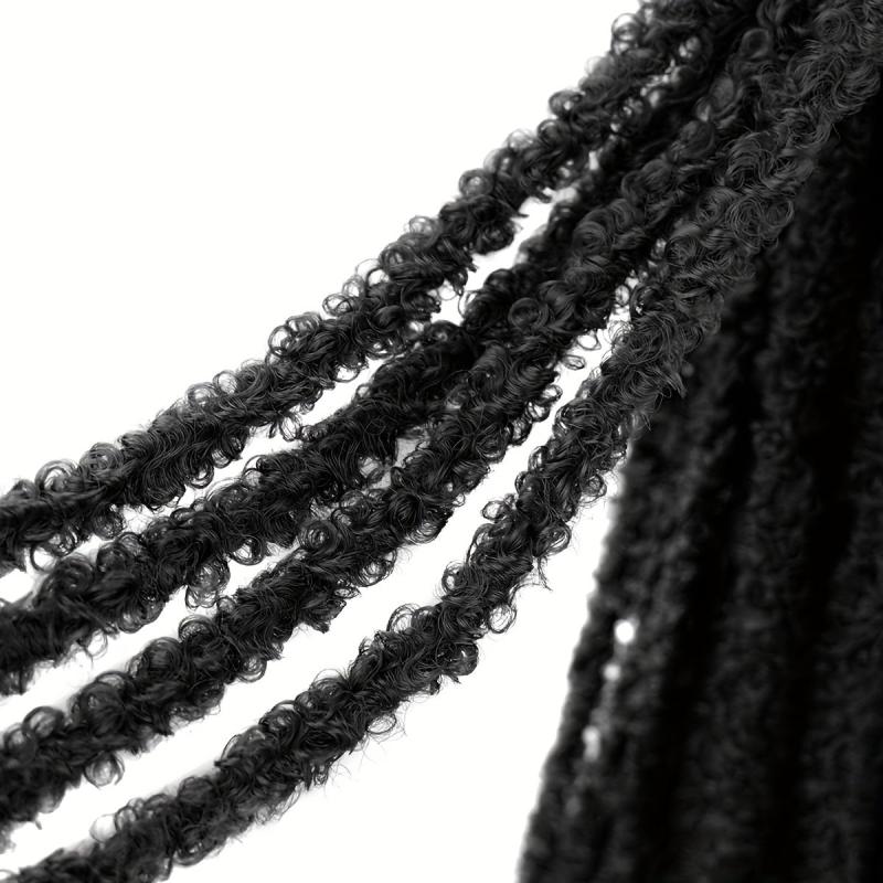 Butterfly Locs Crochet Hair Distressed Faux Locs 12 Strands Pack