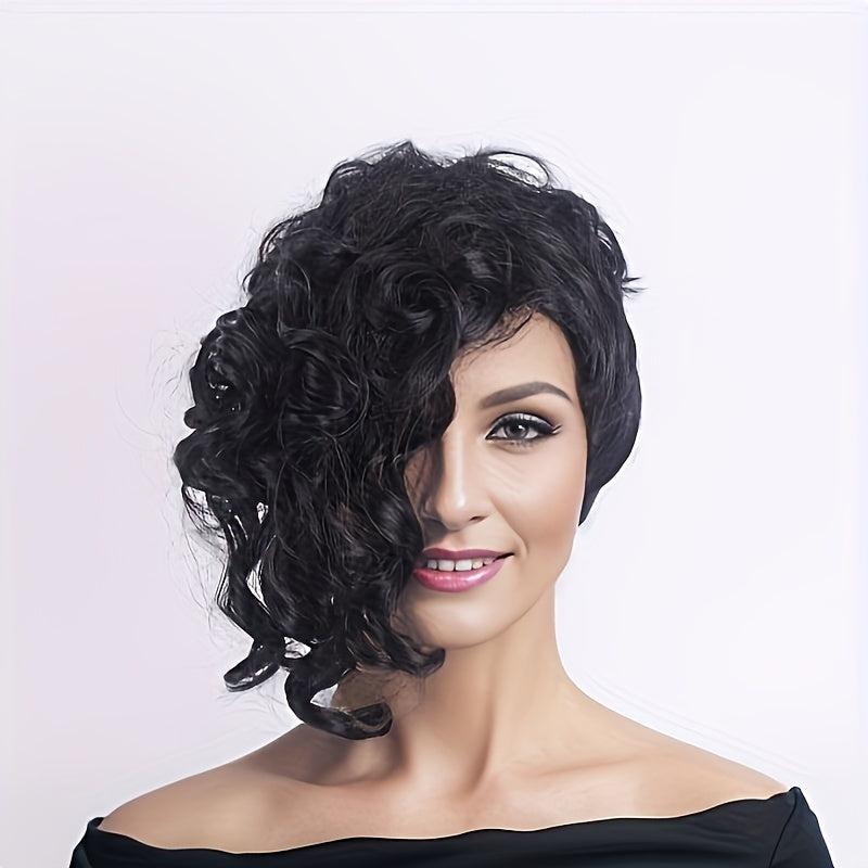 Short Curly Wig With Bangs Synthetic Wig Heat Resistant