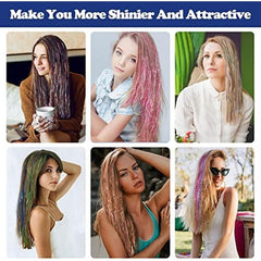 16 Colors Hair Tinsel Kit - 3300 Strands Tinsel Hair Extensions