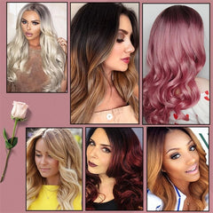 Long Curly Wavy Wig Synthetic Wig Heat Resistant Costume Wig