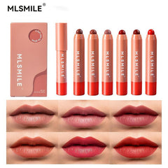 6 Colors Velvet Lipstick Set Matte Lip Gloss Long Lasting Nourishing Moistur