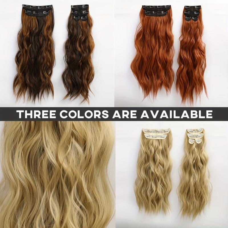 Long Wavy Synthetic Clip In Hair Extensions