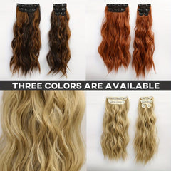 Long Wavy Synthetic Clip In Hair Extensions