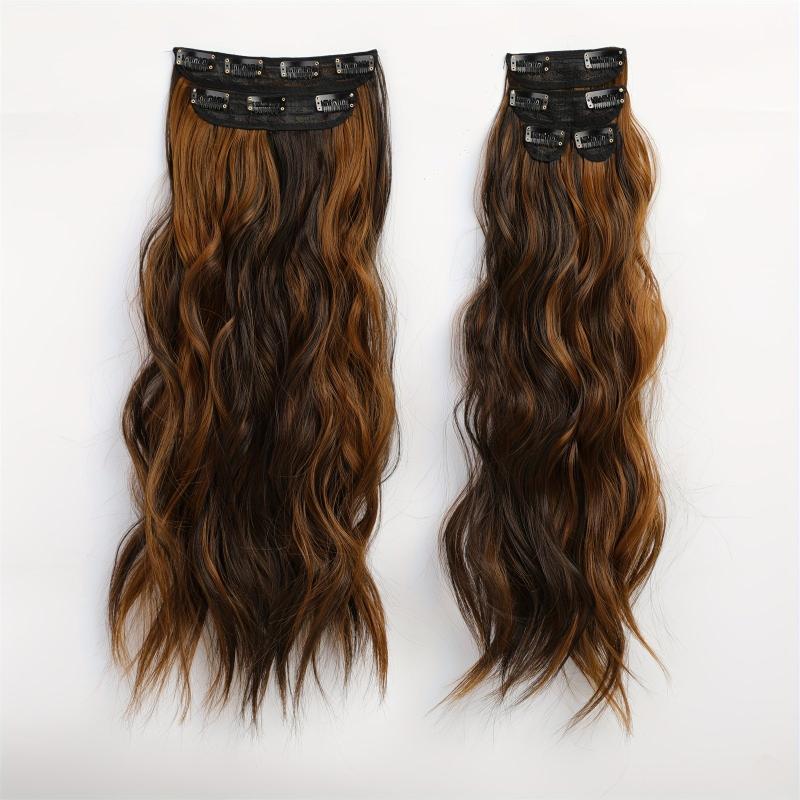 Long Wavy Synthetic Clip In Hair Extensions
