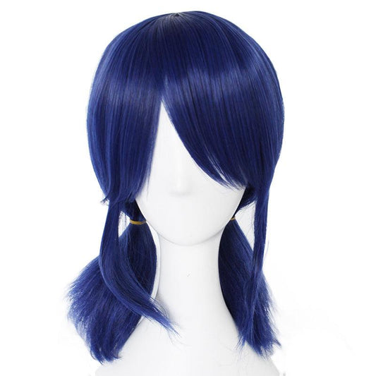 Cosplay Wig Straight Wig With Bangs 2 Ponytails Synthetic Wig