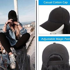 Short Bob Baseball Cap Wig for Women