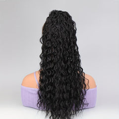 Long Curly Hair Clip Ponytail Hair Extensions Matzo Noodles Synthetic
