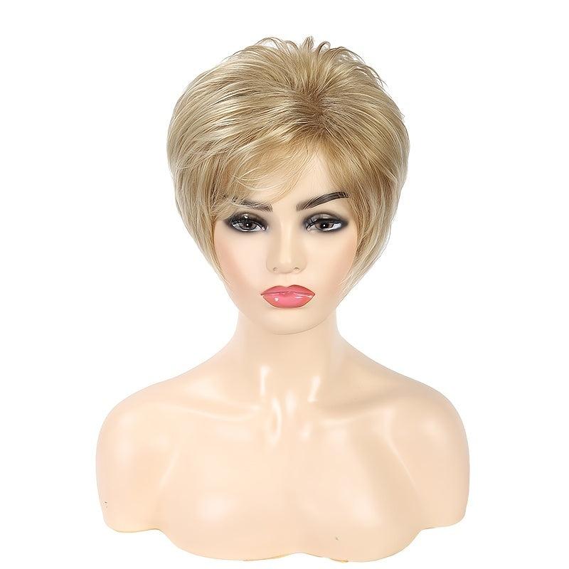 15 24 Cm Short Pixie Cut Straight Hair Wigs Synthetic Fiber Hair Wigs