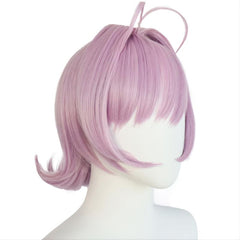 Short Pink Straight Cosplay Wig With Bangs For Halloween Costume