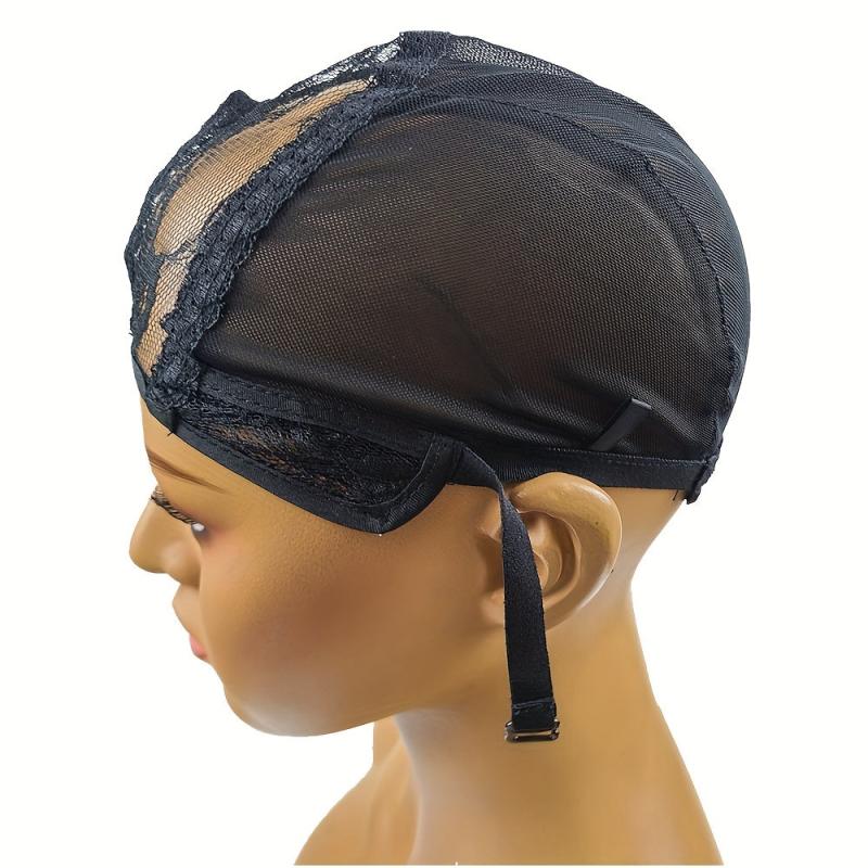 U Part Lace Wig Cap Adjustable Elastic Breathable Invisible Wig Caps