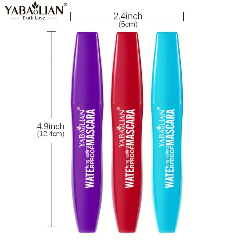 3pcs Waterproof Mascara Set Curling Thick Natural Slender Black