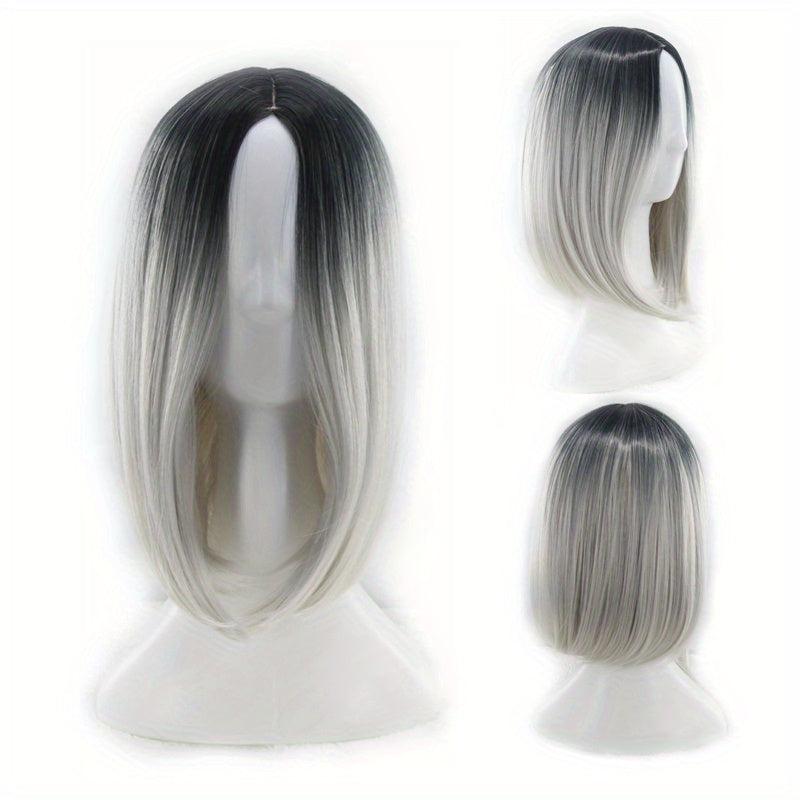 Ombre Short Straight Bob Cut Wig Synthetic Wig Heat Resistant