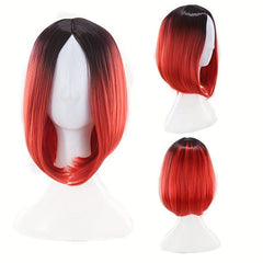 Ombre Short Straight Bob Cut Wig Synthetic Wig Heat Resistant