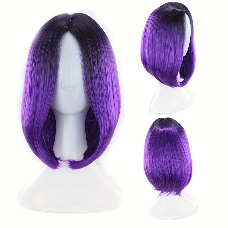 Ombre Short Straight Bob Cut Wig Synthetic Wig Heat Resistant