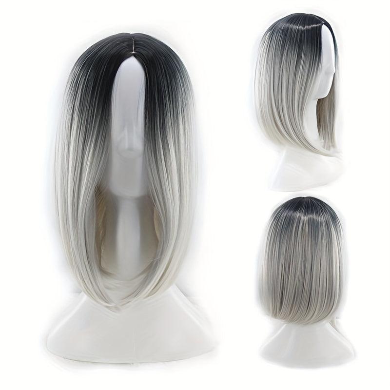 Ombre Short Straight Bob Cut Wig Synthetic Wig Heat Resistant
