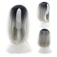 Ombre Short Straight Bob Cut Wig Synthetic Wig Heat Resistant