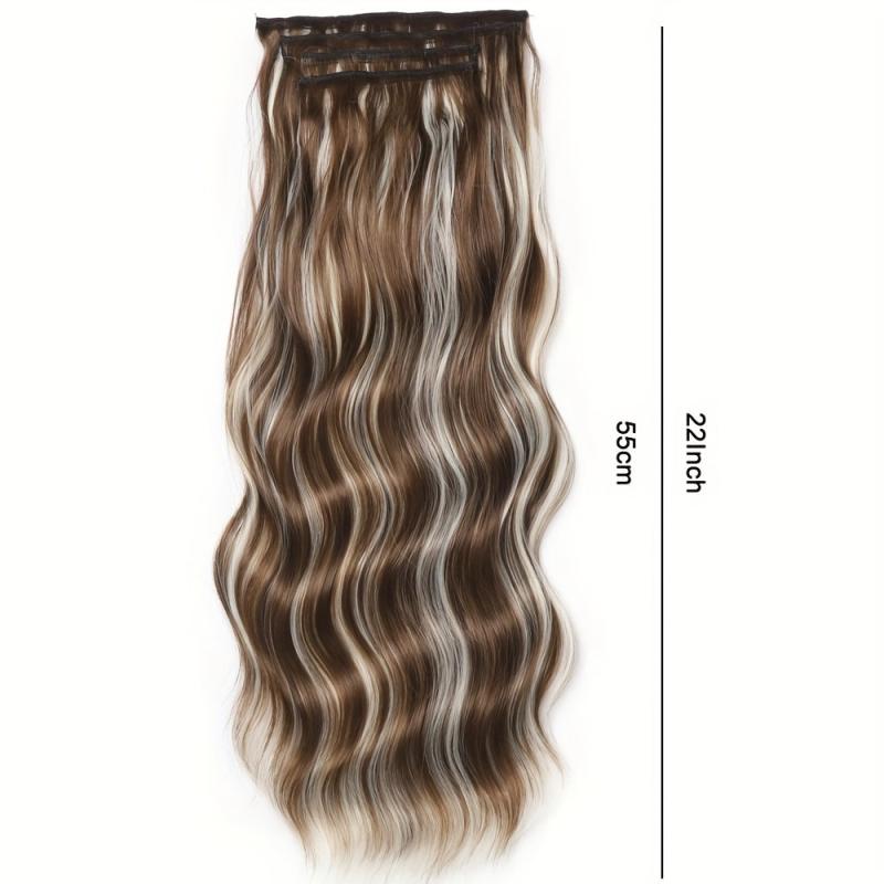 Long Wavy Clip In Hair Extension Set for Women 55-88 cm