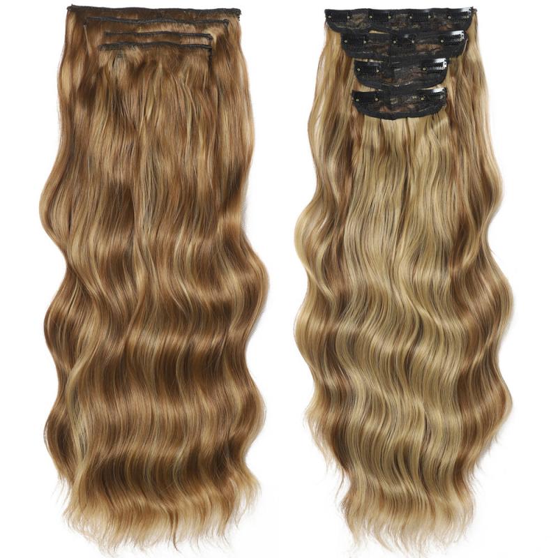 Long Wavy Clip In Hair Extension Set for Women 55-88 cm