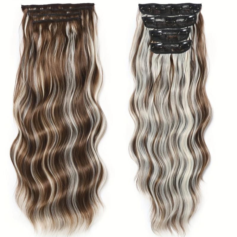 Long Wavy Clip In Hair Extension Set for Women 55-88 cm