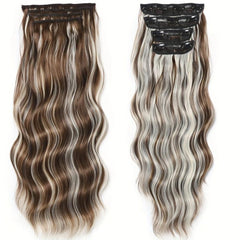 Long Wavy Clip In Hair Extension Set for Women 55-88 cm
