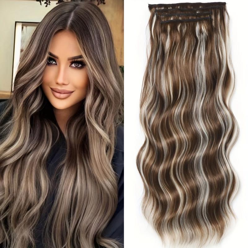 Long Wavy Clip In Hair Extension Set for Women 55-88 cm