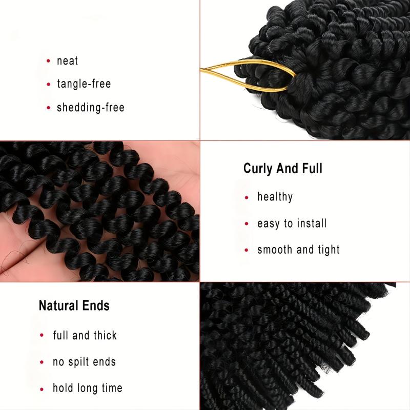 6pack 20 Spring Twist Crochet Braids Extensions 20 32cm Synthetic