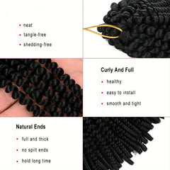 6pack 20 Spring Twist Crochet Braids Extensions 20 32cm Synthetic