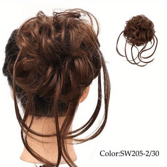 Messy Bun Scrunchies Hair Bun Synthetic Curly Wavy Hairpiece