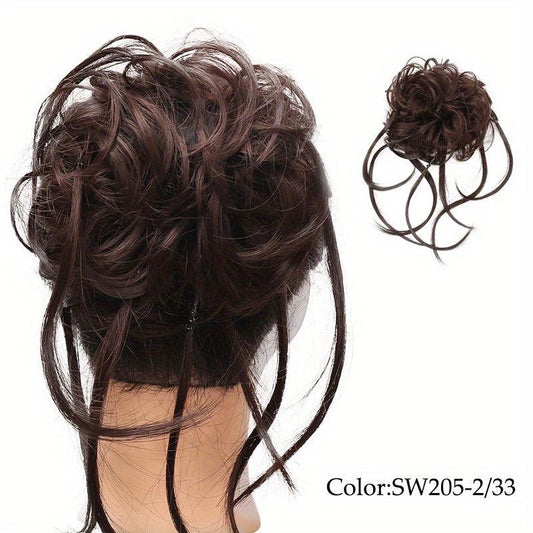 Messy Bun Scrunchies Hair Bun Synthetic Curly Wavy Hairpiece