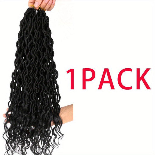 6Pcs 45 72 Cm Ombre Curly Faux Locs Crochet Hair Extensions