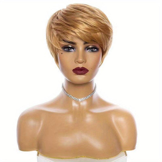 Short Straight Hair Wig 20 32 Cm Women's Synthetic Fiber Machine Hair Wig
