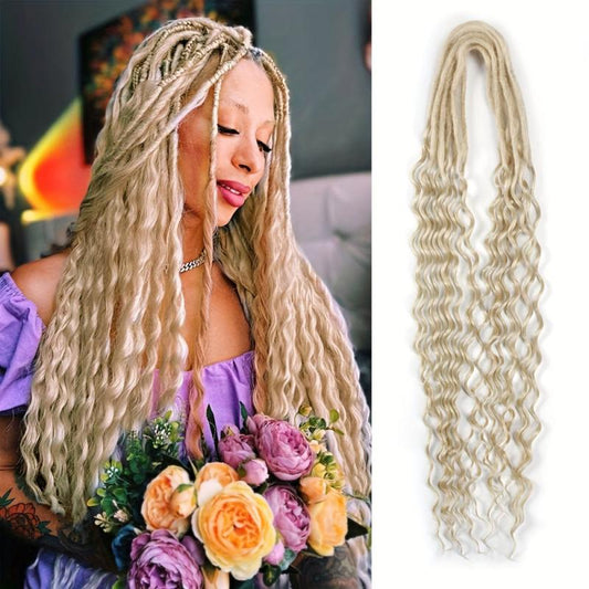 Dreadlock Extensions Synthetic Hair 60 10 Strands Curly Reggae Hip Hop Style