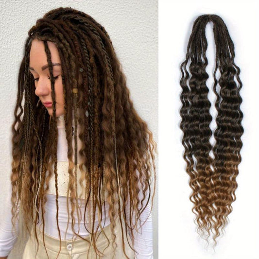 Dreadlock Extensions Synthetic Hair 60 10 Strands Curly Reggae Hip Hop Style