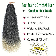 Curly Crochet Box Braids Hair 3pcs Set for Women