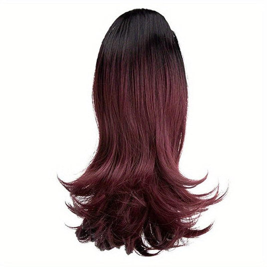 Long Straight Synthetic Ponytail Extension with Drawstring