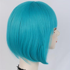 Short Bob Straight Hair Wigs With Bangs for Anime Cosplay Halloween