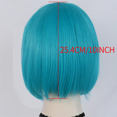 Short Bob Straight Hair Wigs With Bangs for Anime Cosplay Halloween