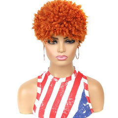 Short Afro Kinky Curly Pixie Cut Wigs For Women Cosplay Costume Party Wig