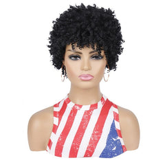 Short Afro Kinky Curly Pixie Cut Wigs For Women Cosplay Costume Party Wig