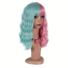 Short Curly Bob Wig Synthetic Wig With Bangs Anime Cosplay Wig For Halloween