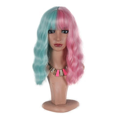 Short Curly Bob Wig Synthetic Wig With Bangs Anime Cosplay Wig For Halloween