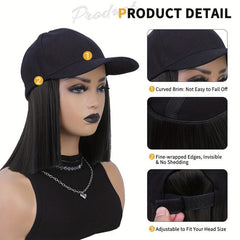 Short Bob Wigs with Baseball Cap for Women